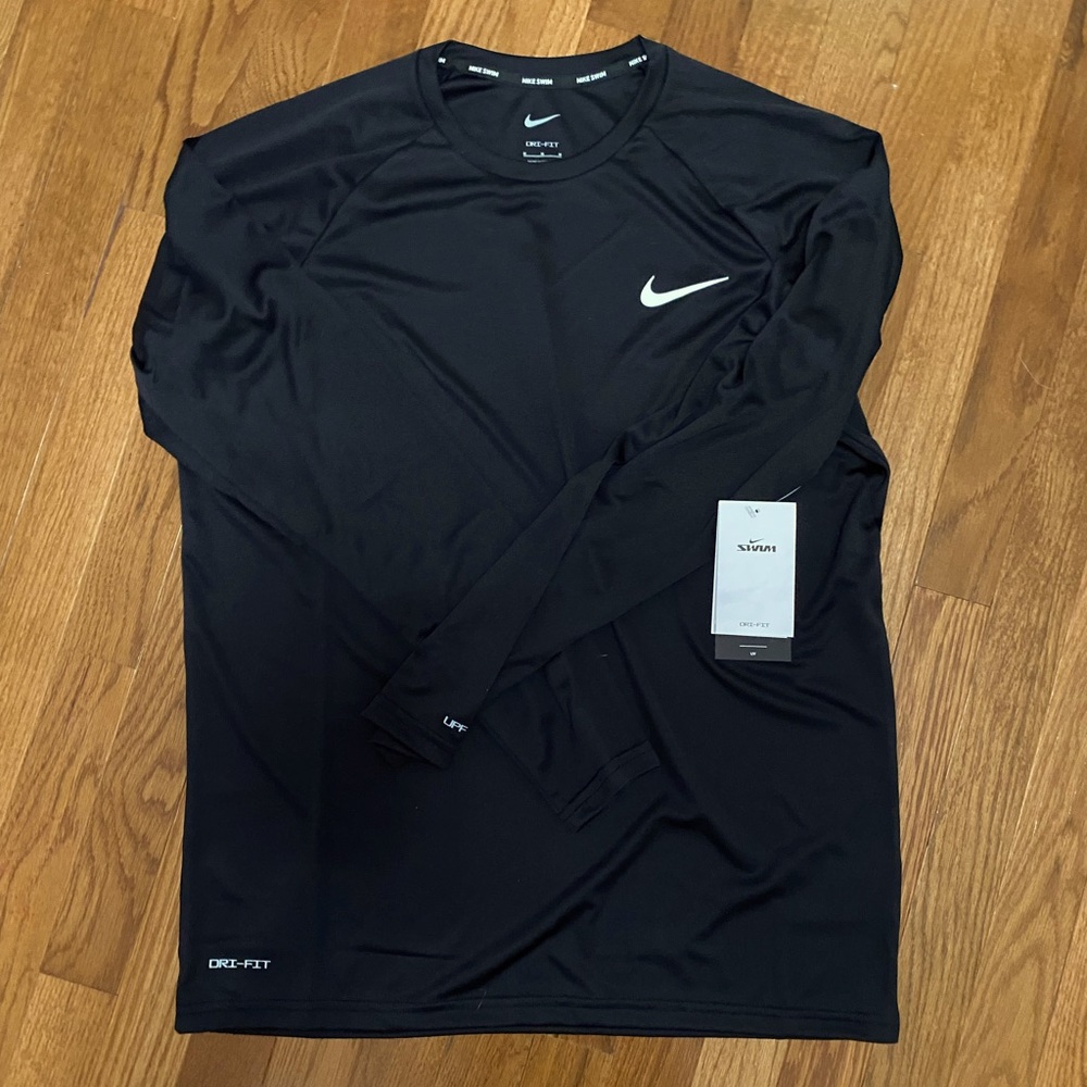 Nike Black Swim Long Sleeve Shirt